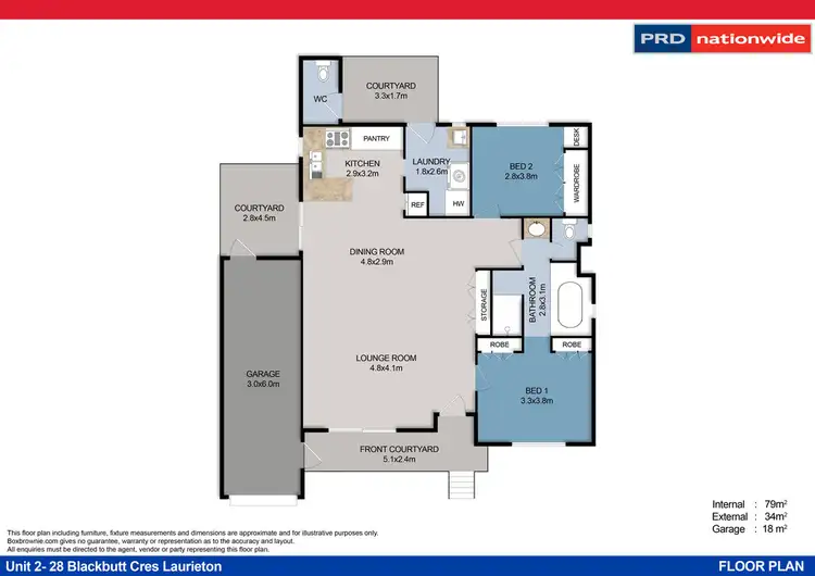 Floorplan of Homely villa listing, 2/28 Blackbutt Crescent, Laurieton NSW 2443