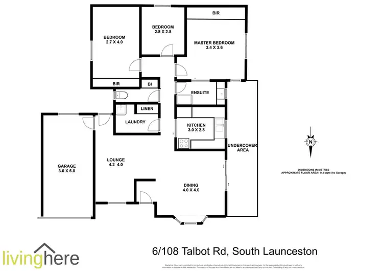 Floorplan of Homely house listing, 6/108 Talbot Road, South Launceston TAS 7249