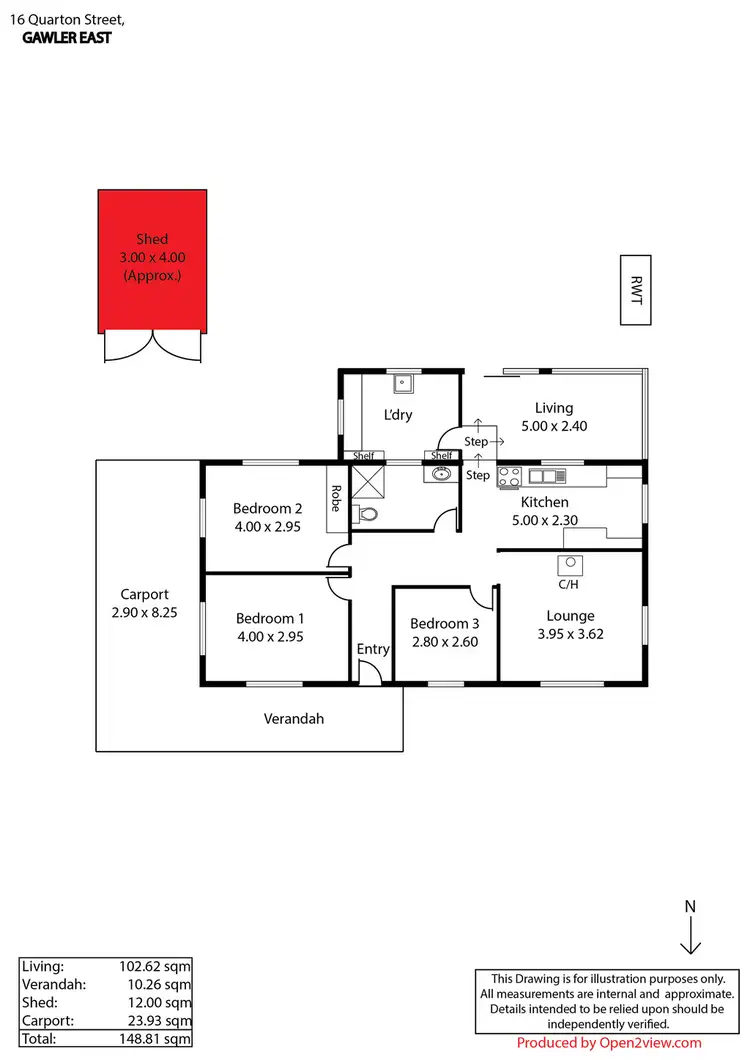 Floorplan of Homely house listing, 16 Quarton Street, Gawler East SA 5118