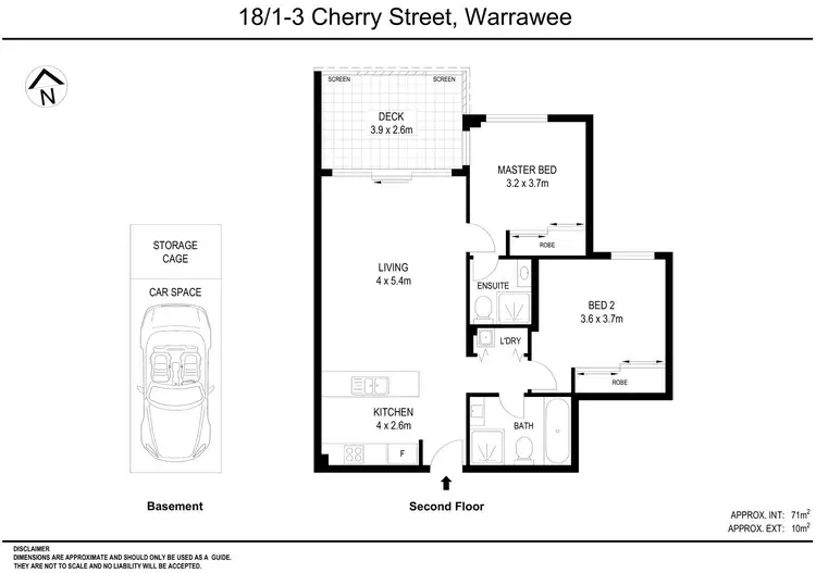 Floorplan of Homely apartment listing, 18/1-3 Cherry Street, Warrawee NSW 2074