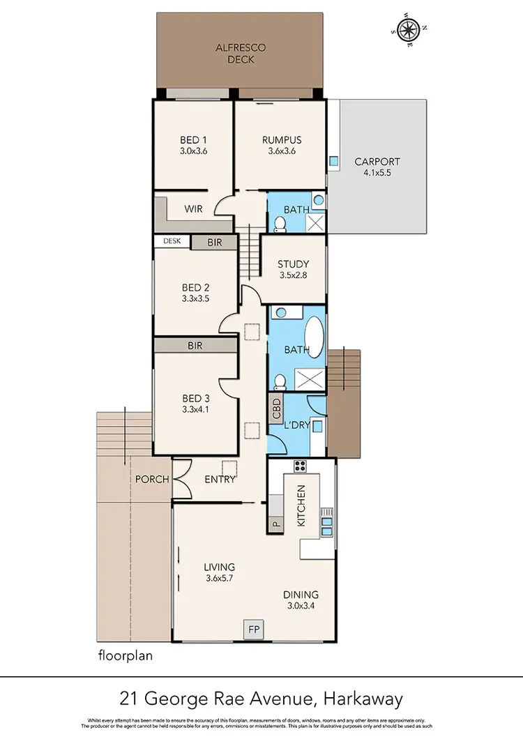 Floorplan of Homely house listing, 21 George Rae Avenue, Harkaway VIC 3806