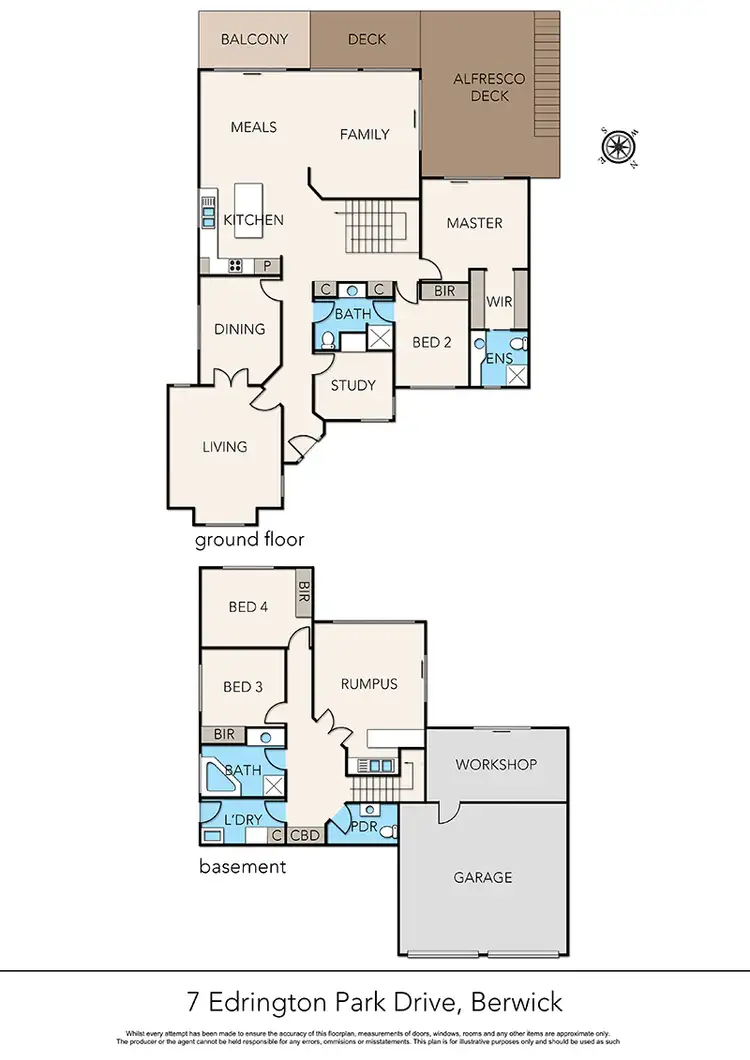 Floorplan of Homely house listing, 7 Edrington Park Drive, Berwick VIC 3806