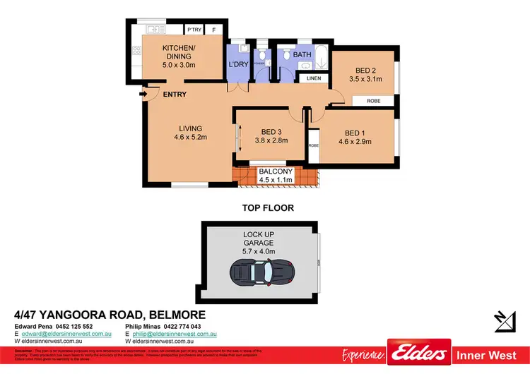 Floorplan of Homely unit listing, 4/47 Yangoora Road, Belmore NSW 2192