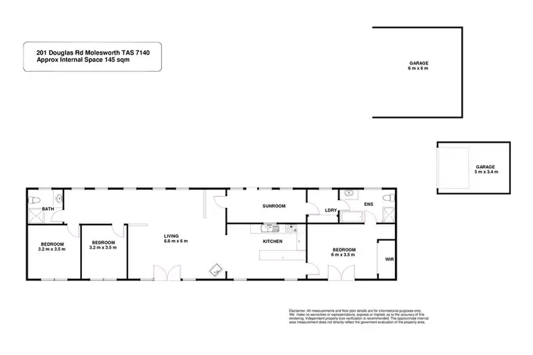 Floorplan of Homely house listing, 201 Douglas Road, Molesworth TAS 7140
