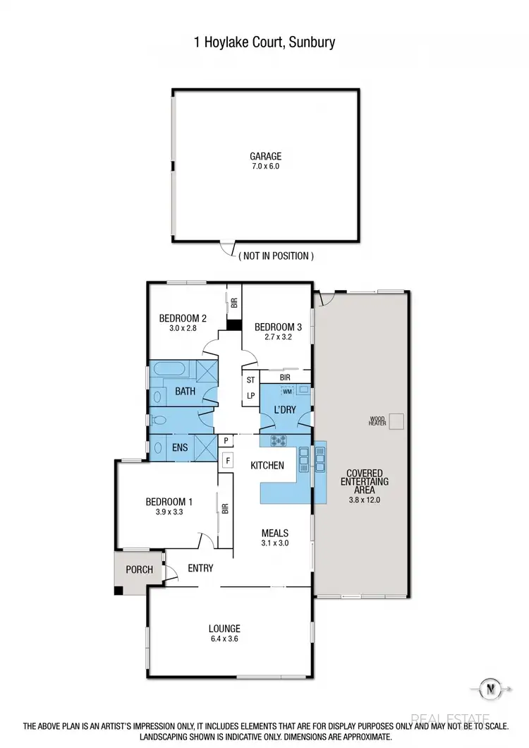 Floorplan of Homely house listing, 1 Hoylake Court, Sunbury VIC 3429