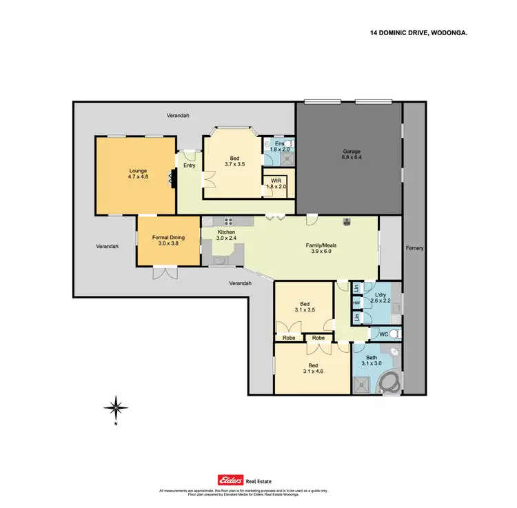 Floorplan of Homely house listing, 14 Dominic Drive, Wodonga VIC 3690