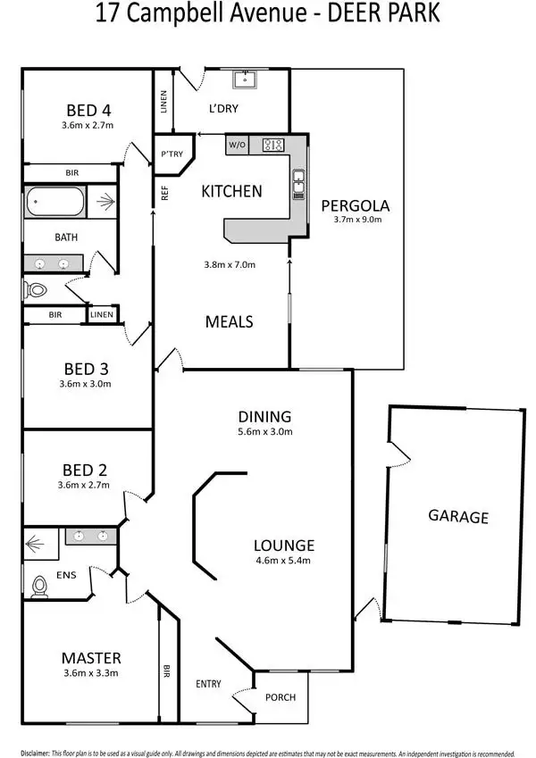 Floorplan of Homely house listing, 17 Campbell Avenue, Deer Park VIC 3023