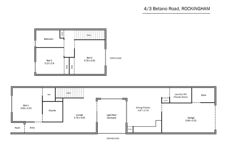Floorplan of Homely townhouse listing, 4/3 Betano Road, Rockingham WA 6168