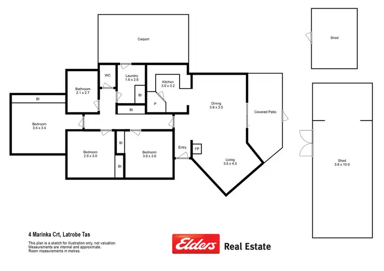 Floorplan of Homely house listing, 4 Marinka Court, Latrobe TAS 7307