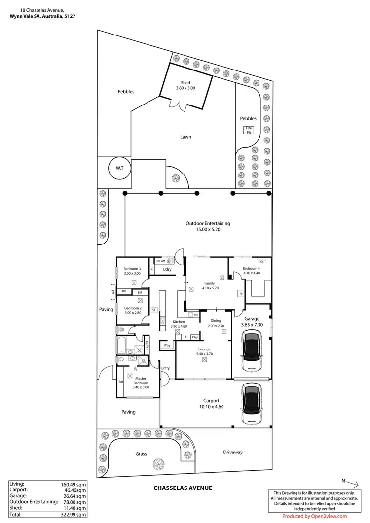 Floorplan of Homely house listing, 18 Chasselas Avenue, Wynn Vale SA 5127