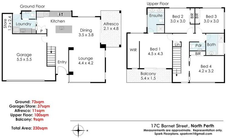 Floorplan of Homely house listing, 17C Barnet Street, North Perth WA 6006