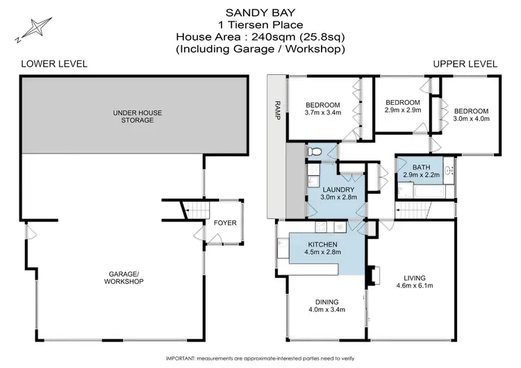 Floorplan of Homely house listing, 1 Tiersen Place, Sandy Bay TAS 7005