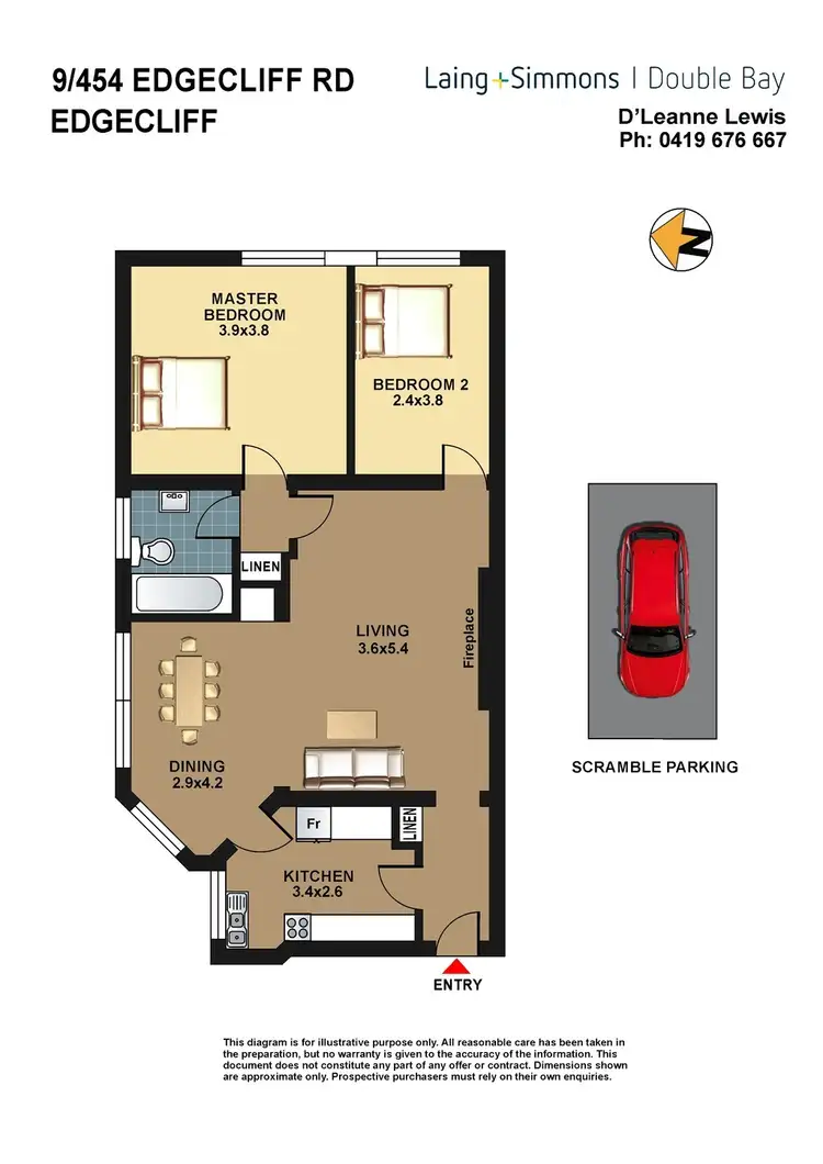 Floorplan of Homely apartment listing, 9/454 Edgecliff Road, Edgecliff NSW 2027