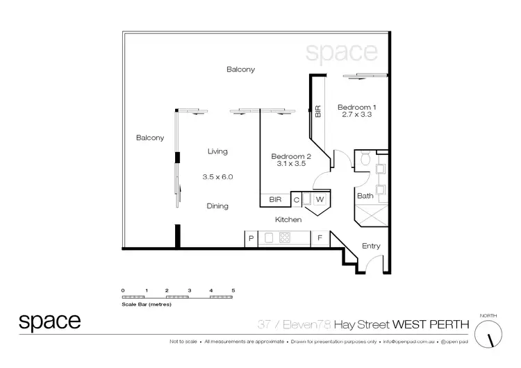Floorplan of Homely apartment listing, 37/1178 Hay Street, West Perth WA 6005