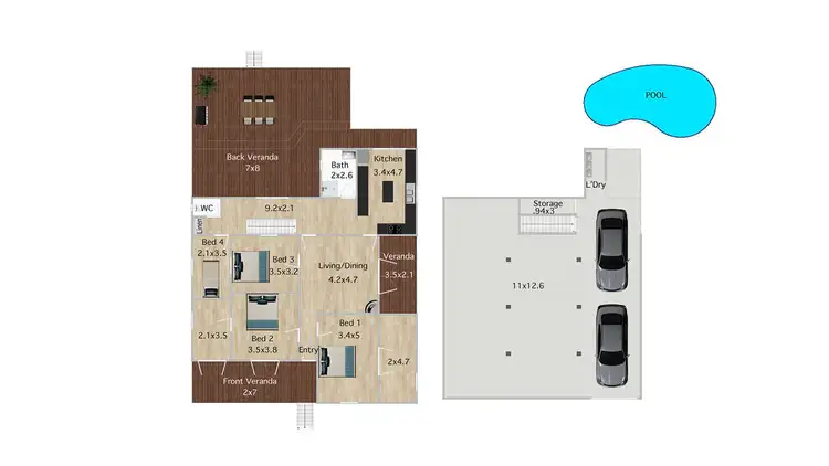 Floorplan of Homely house listing, 12 Macrae Street, Woodend QLD 4305