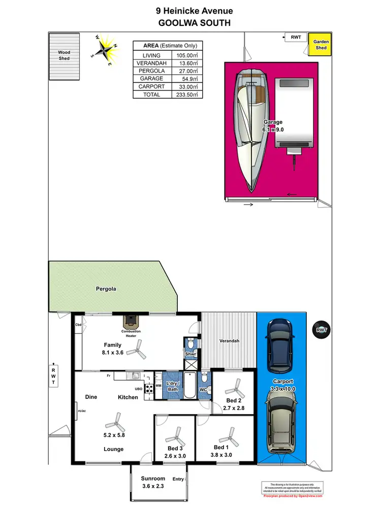 Floorplan of Homely house listing, 9 Heinicke Avenue, Goolwa South SA 5214