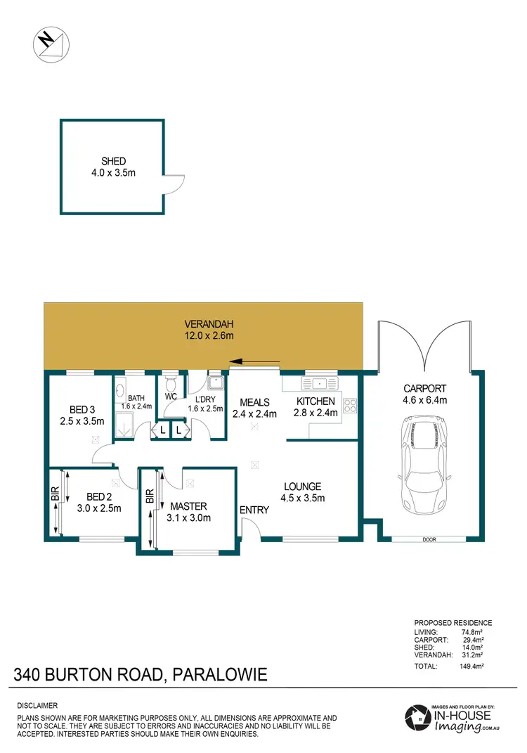 Floorplan of Homely house listing, 340 Burton Road, Paralowie SA 5108
