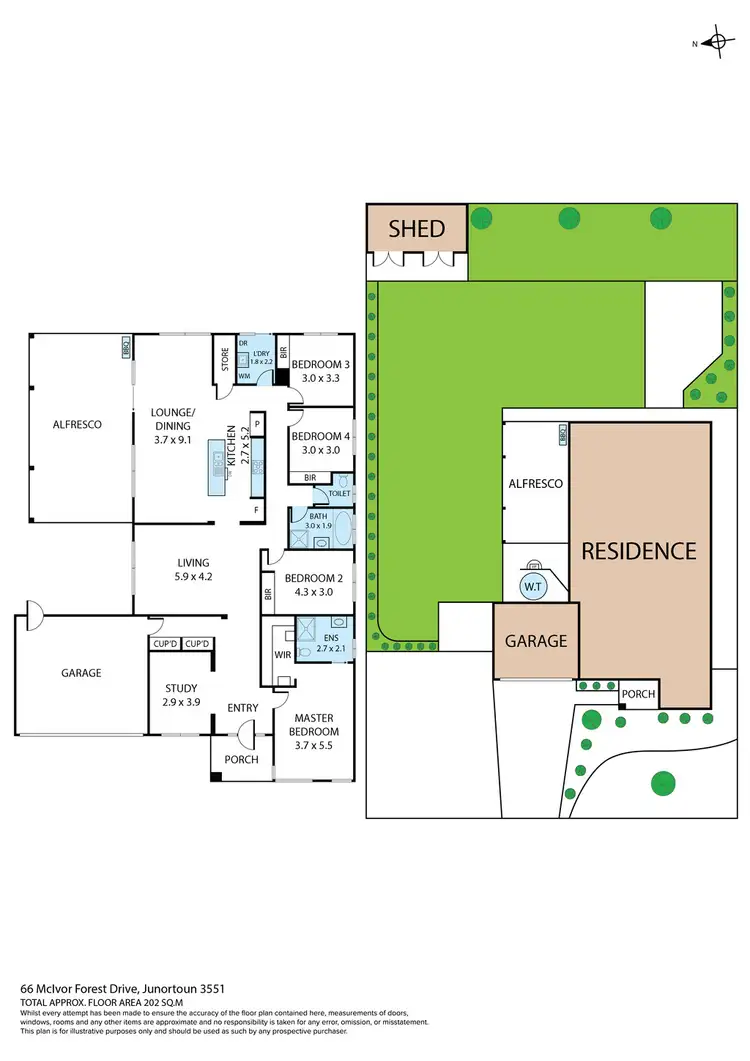 Floorplan of Homely house listing, 66 McIvor Forest Drive, Junortoun VIC 3551