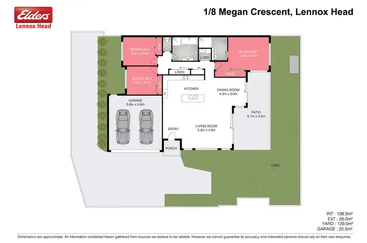 Floorplan of Homely apartment listing, 1/8 Megan Crescent, Lennox Head NSW 2478