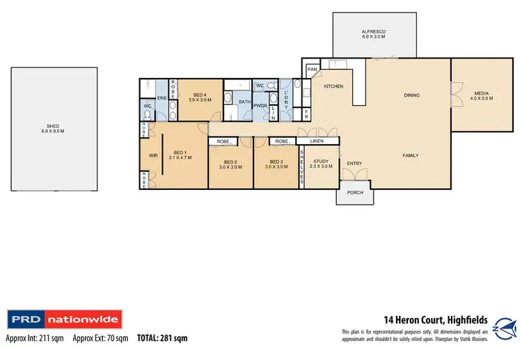 Floorplan of Homely house listing, 14 Heron Court, Kleinton QLD 4352