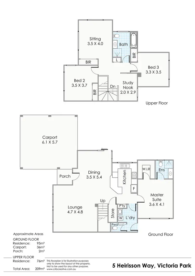 Floorplan of Homely house listing, 5 Heirisson Way, Victoria Park WA 6100