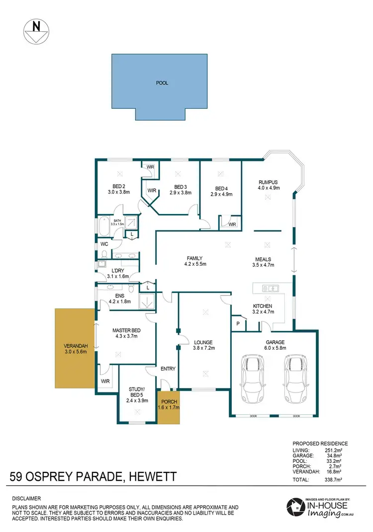 Floorplan of Homely house listing, 59 Osprey Parade, Hewett SA 5118