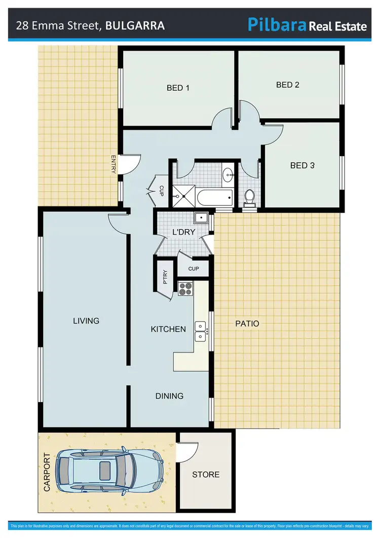 Floorplan of Homely house listing, 28 Emma Street, Bulgarra WA 6714