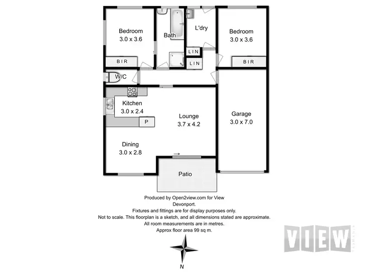 Floorplan of Homely unit listing, 2/86 North Fenton Street, Devonport TAS 7310