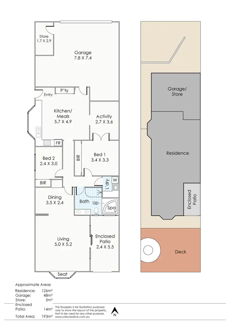 Floorplan of Homely semi-detached listing, 76a Fraser Street, East Fremantle WA 6158