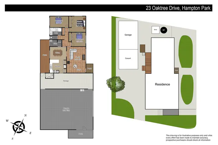 Floorplan of Homely house listing, 23 Oaktree Drive, Hampton Park VIC 3976
