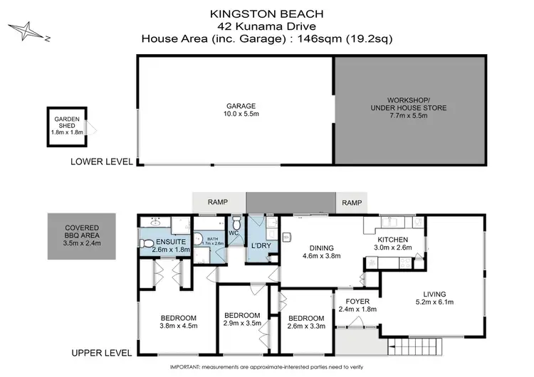 Floorplan of Homely house listing, 42 Kunama Drive, Kingston Beach TAS 7050