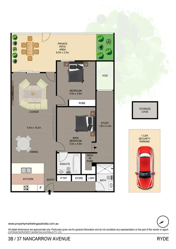Floorplan of Homely unit listing, 3B/37 Nancarrow Avenue, Ryde NSW 2112