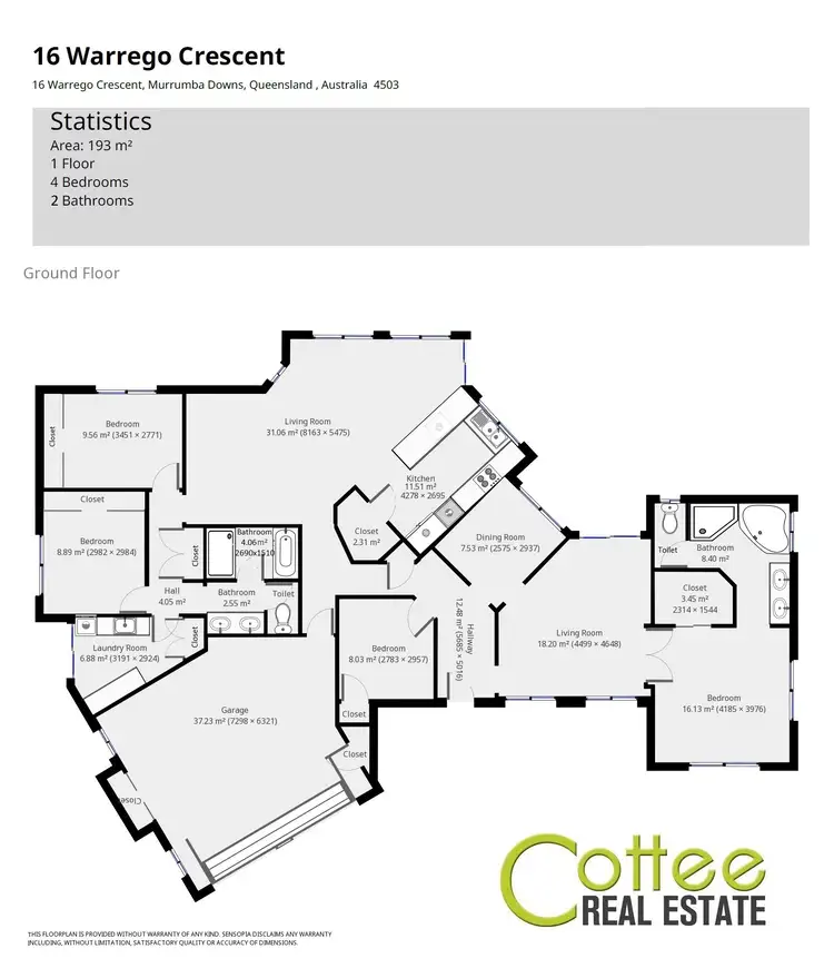 Floorplan of Homely house listing, 16 Warrego Crescent, Murrumba Downs QLD 4503