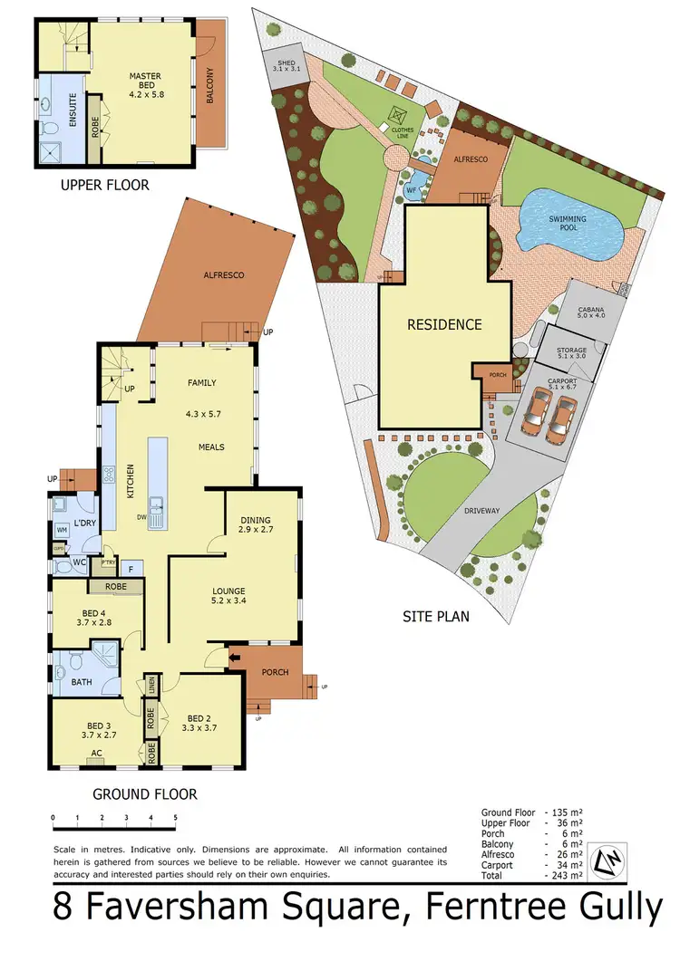 Floorplan of Homely house listing, 8 Faversham Square, Ferntree Gully VIC 3156