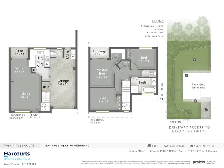 Floorplan of Homely unit listing, 15/8 Gooding Drive, Merrimac QLD 4226