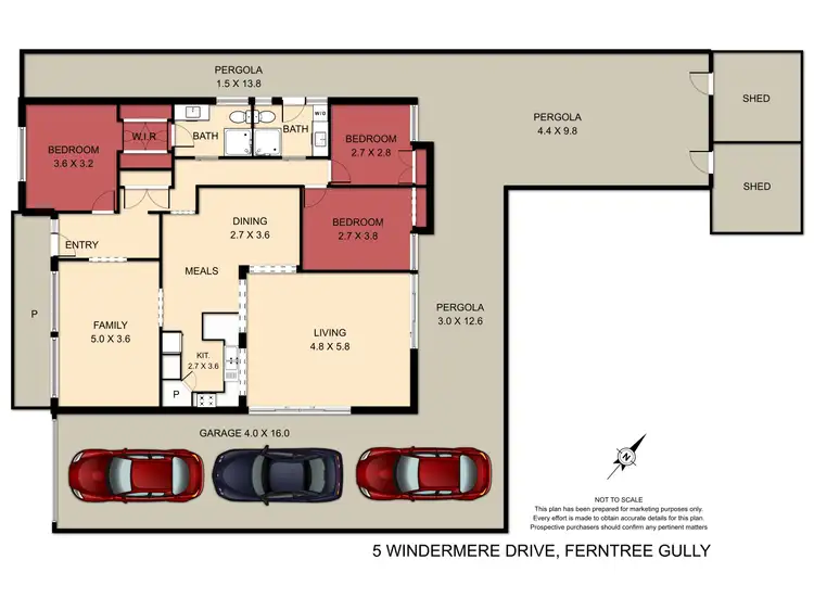 Floorplan of Homely house listing, 5 Windermere Drive, Ferntree Gully VIC 3156