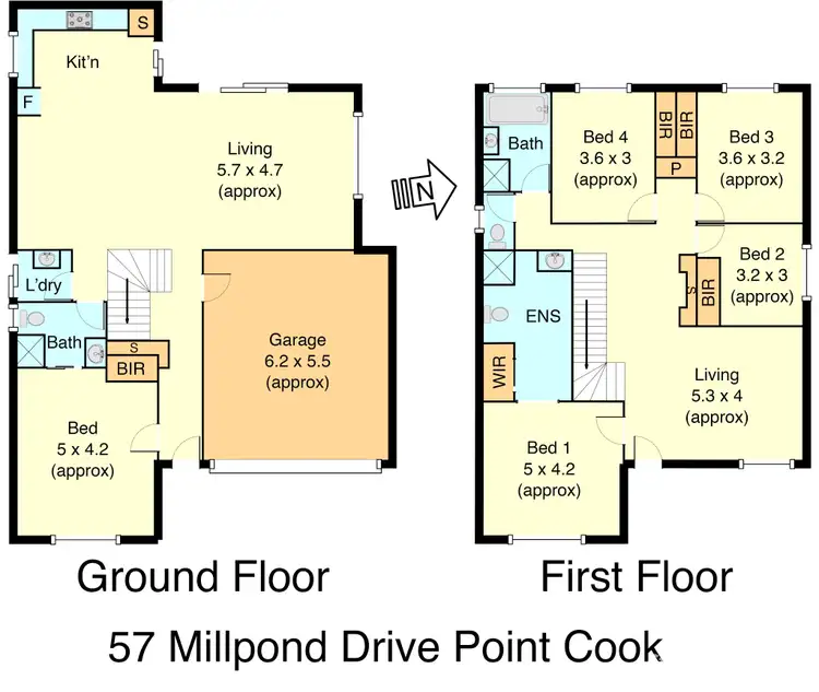 Floorplan of Homely house listing, 57 Millpond Drive, Point Cook VIC 3030