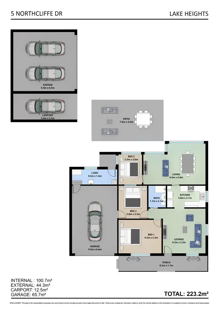 Floorplan of Homely house listing, 5 Northcliffe Drive, Lake Heights NSW 2502