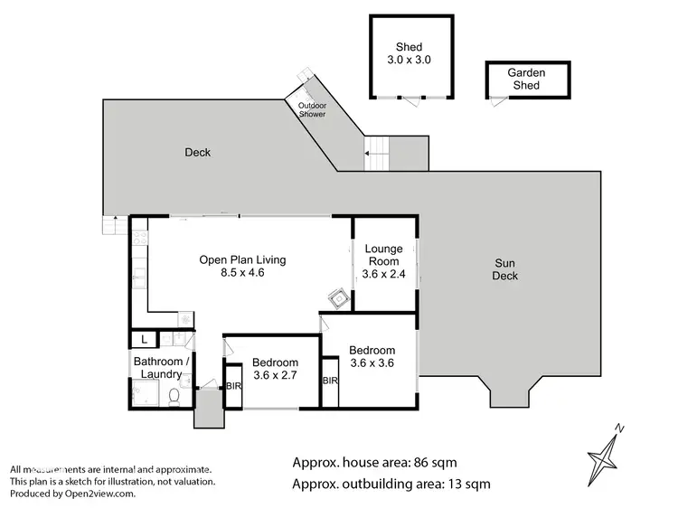 Floorplan of Homely house listing, 43 Cox Drive, Dennes Point TAS 7150