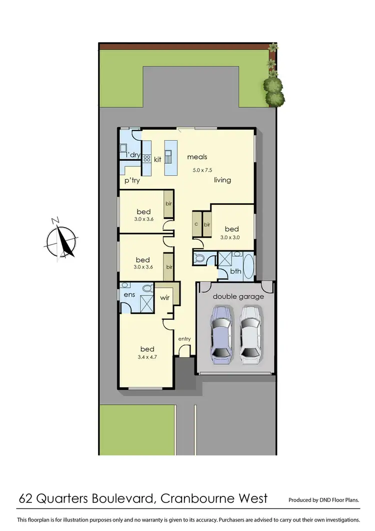 Floorplan of Homely house listing, 62 Quarters Boulevard, Cranbourne West VIC 3977