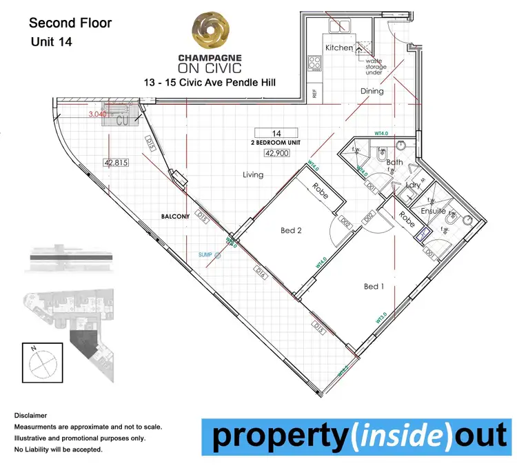Floorplan of Homely apartment listing, 14/13-15 Civic Avenue, Pendle Hill NSW 2145