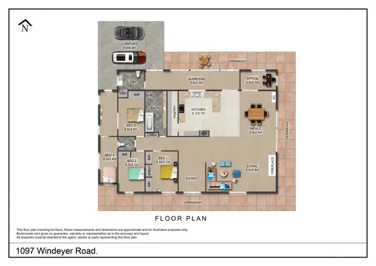 Floorplan of Homely rural property listing, 1097 Windeyer Road, Mudgee NSW 2850
