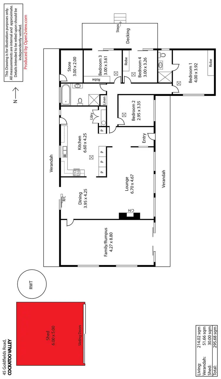 Floorplan of Homely house listing, 54 Goldfields Road, Cockatoo Valley SA 5351