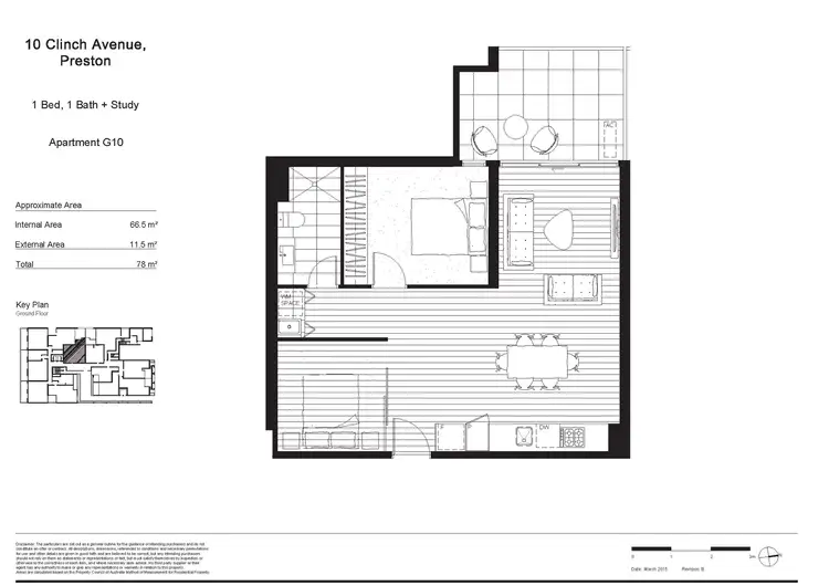 Floorplan of Homely apartment listing, 10/10 Clinch Avenue, Preston VIC 3072