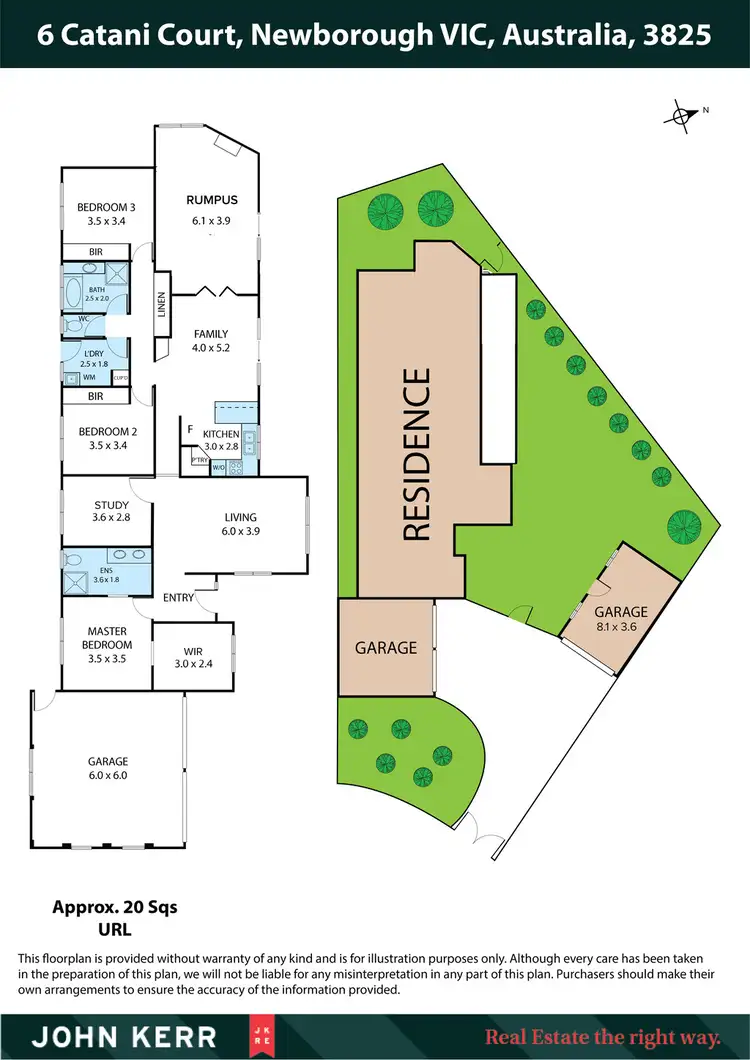 Floorplan of Homely house listing, 6 Catani Court, Newborough VIC 3825