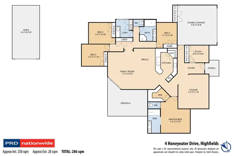Floorplan of Homely house listing, 4 Honeyeater Drive, Highfields QLD 4352