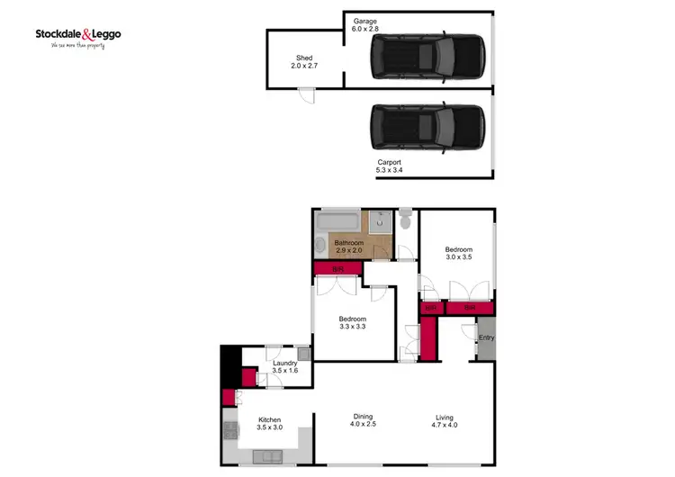 Floorplan of Homely house listing, 1/6 Inverness Way, Traralgon VIC 3844