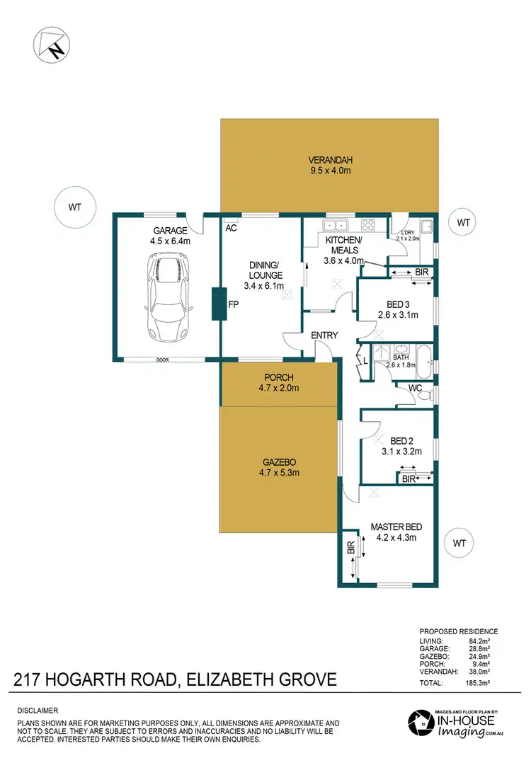 Floorplan of Homely house listing, 217 Hogarth Road, Elizabeth Grove SA 5112