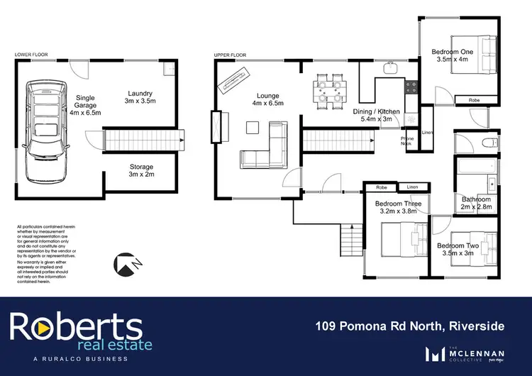 Floorplan of Homely house listing, 109 Pomona Road North, Riverside TAS 7250