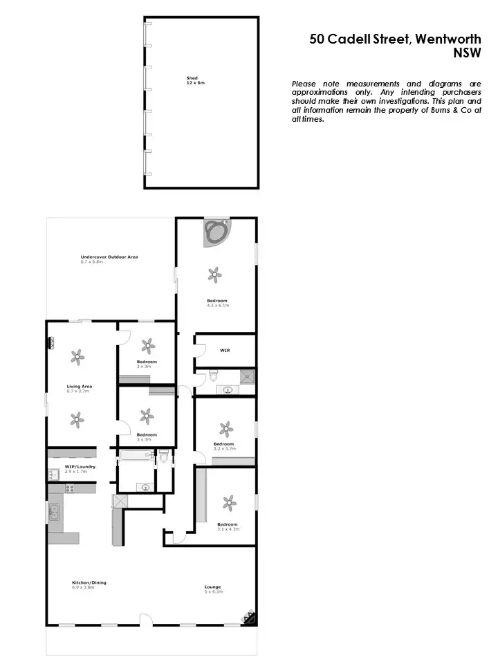 Floorplan of Homely house listing, 50 Cadell Street, Wentworth NSW 2648